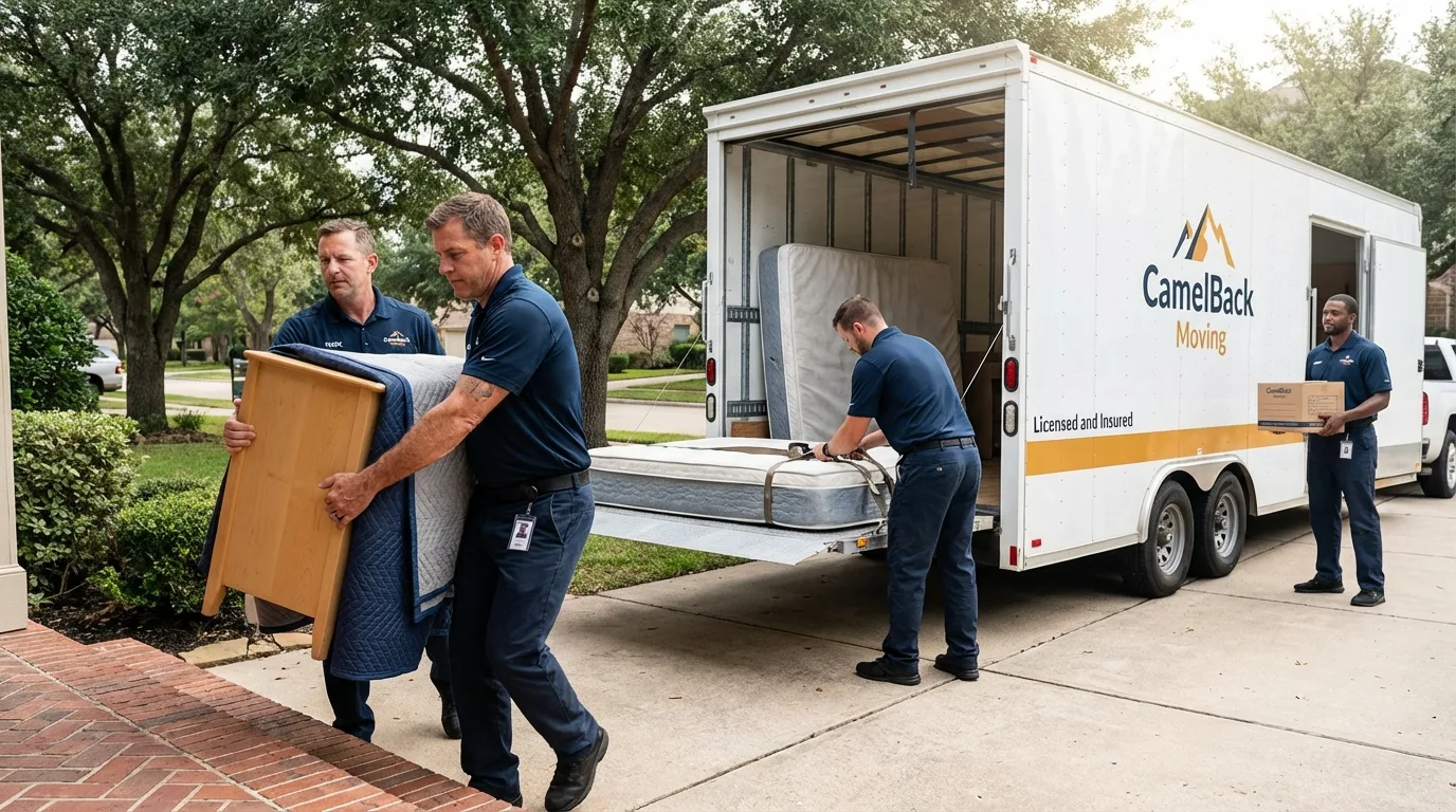 Crew loading residential truck for cross-state move from Mill Hall, PA